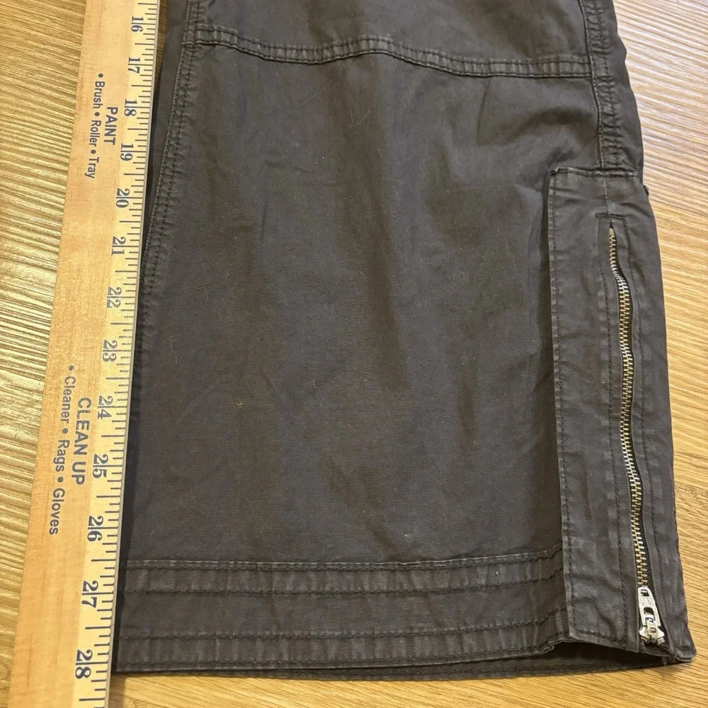 American Eagle Cargo Pants Women's 6 Short Wide Leg Black Baggy Utility Stretch - Picture 11 of 16